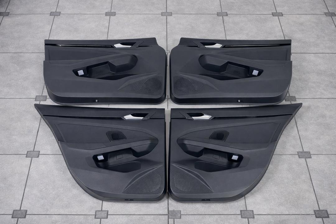 Complete Set of VW Golf 8 GTI CS (CD) Grey/Red Leather Seats - Image 4