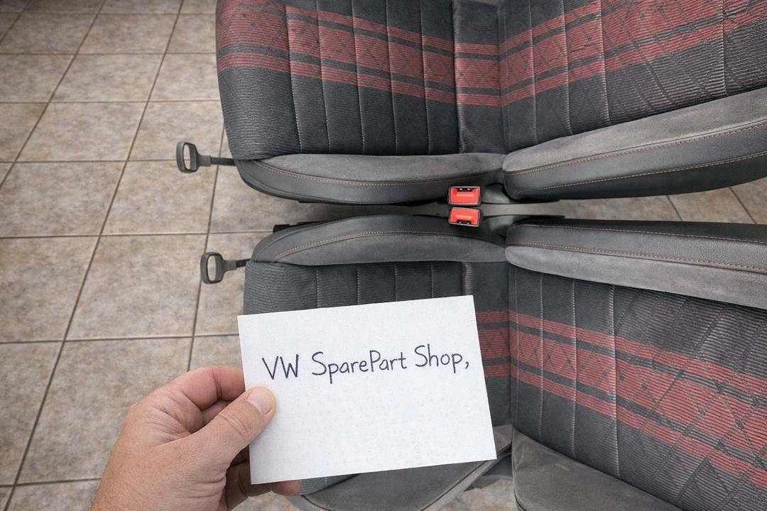 Interieur VW Golf 7 GTI TCR Alcantara/Stof Grijs/Rood (5 Deurs)