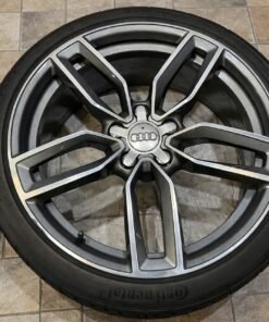 2015-2017 audi s3 19 double 5 spoke wheels rims w tires pair s3108