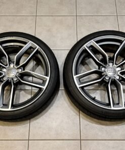 2015-2017 audi s3 19 double 5 spoke wheels rims w tires pair s3108