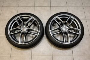 2015-2017 audi s3 19 double 5 spoke wheels rims w tires pair s3108