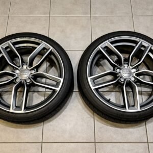 2015-2017 audi s3 19 double 5 spoke wheels rims w tires pair s3108